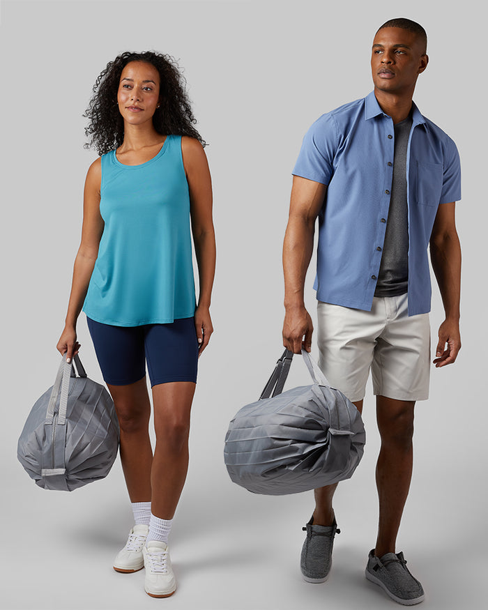 32 Degrees Grey _ Foldable Duffel Bag {bottom}{right}