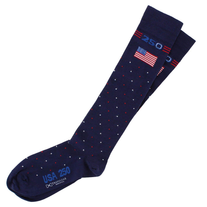 Navy Blue with Polka Dots