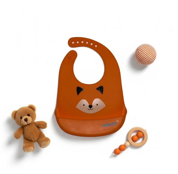 Fox Orange Silicone Bib image 0