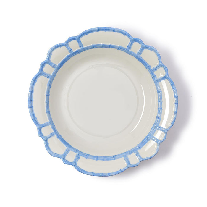 French Blue Bamboo Melamine Serving Bowl