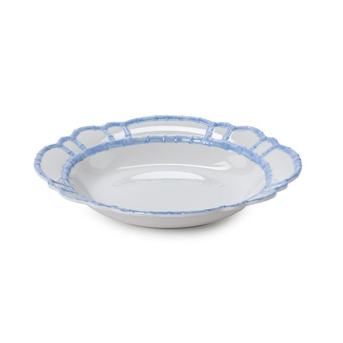 French Blue Bamboo Melamine Serving Bowl