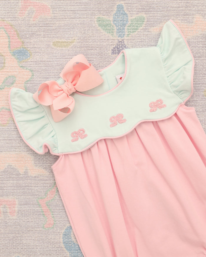 French Knot Bow Scallop Bubble