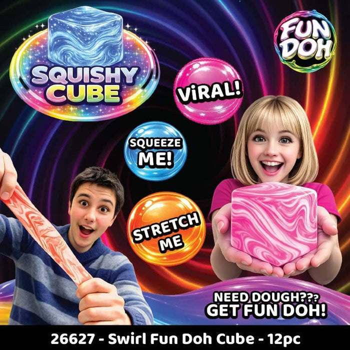 Fun Doh Swirl Squishy Cube