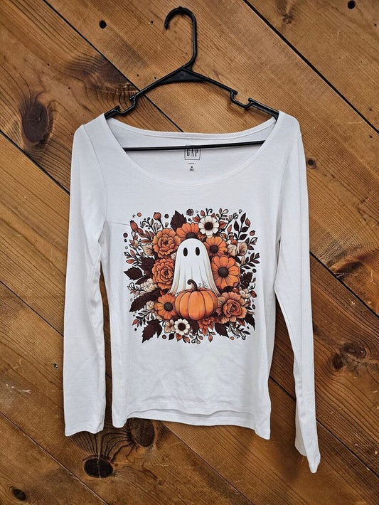 GHOST PUMPKIN FLOWERS shirt