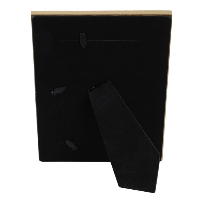 Gold 4x6 in. Resin Photo Frame with Deco Mirrored Border