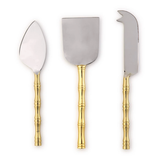 Gold Bamboo Cheese Knives