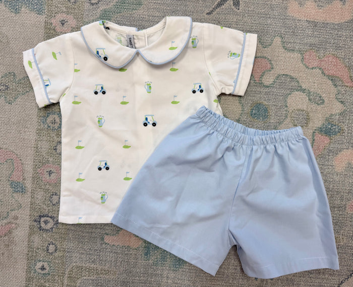 Golf Printed Boy Shorts Set