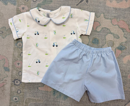 Golf Printed Boy Shorts Set