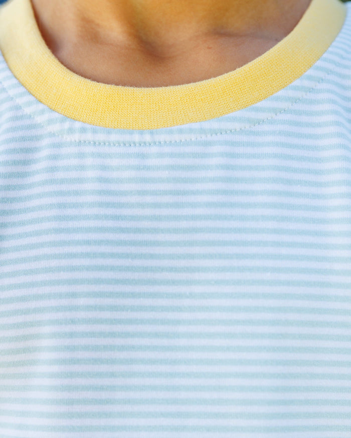 Graham Short Set - Light Blue Stripe & Yellow