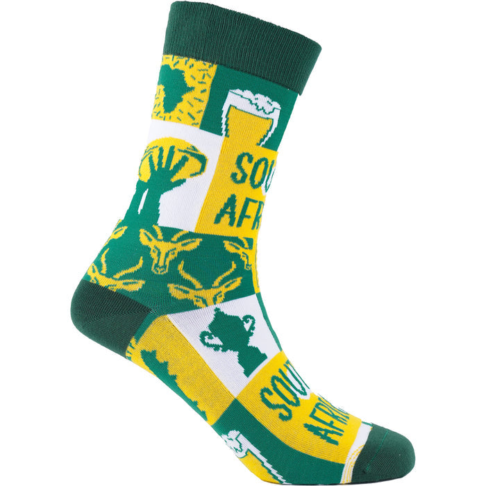 Green & Gold Bamboo Socks