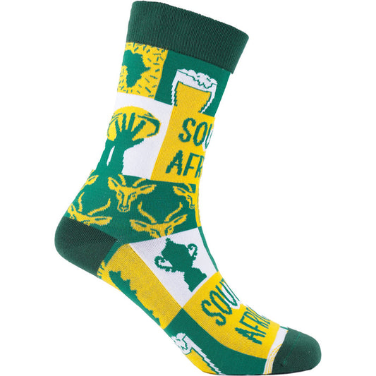 Green & Gold Bamboo Socks