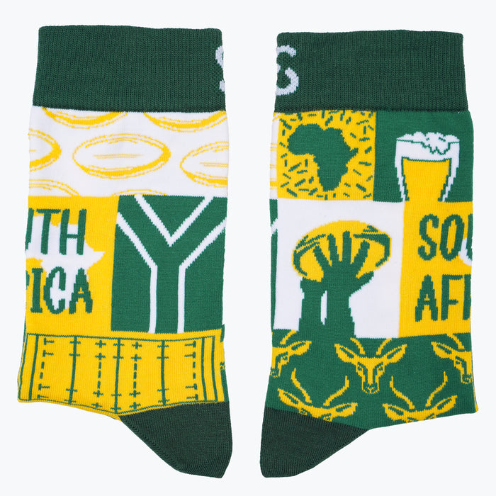 Green & Gold Bamboo Socks