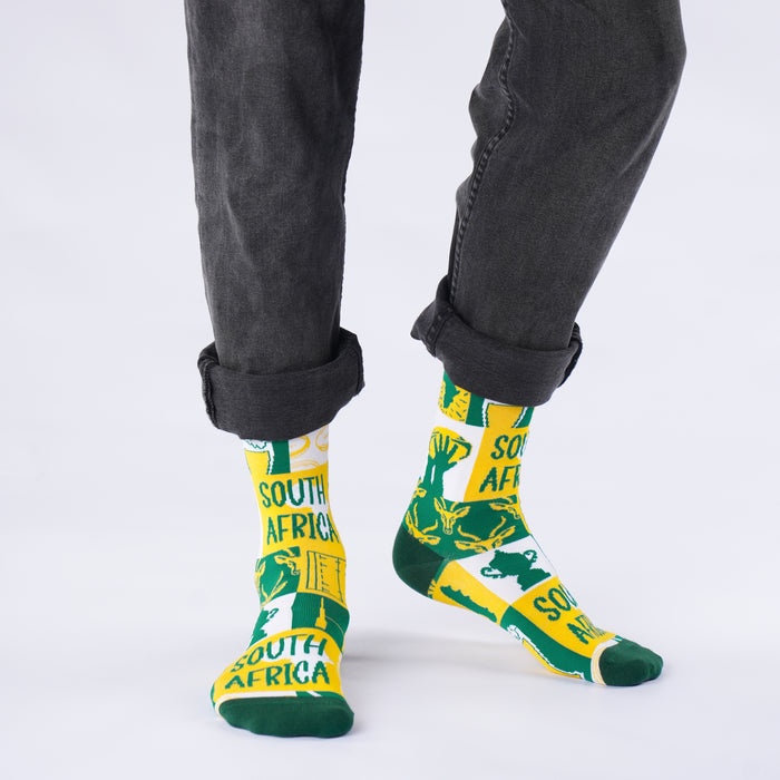 Green & Gold Bamboo Socks