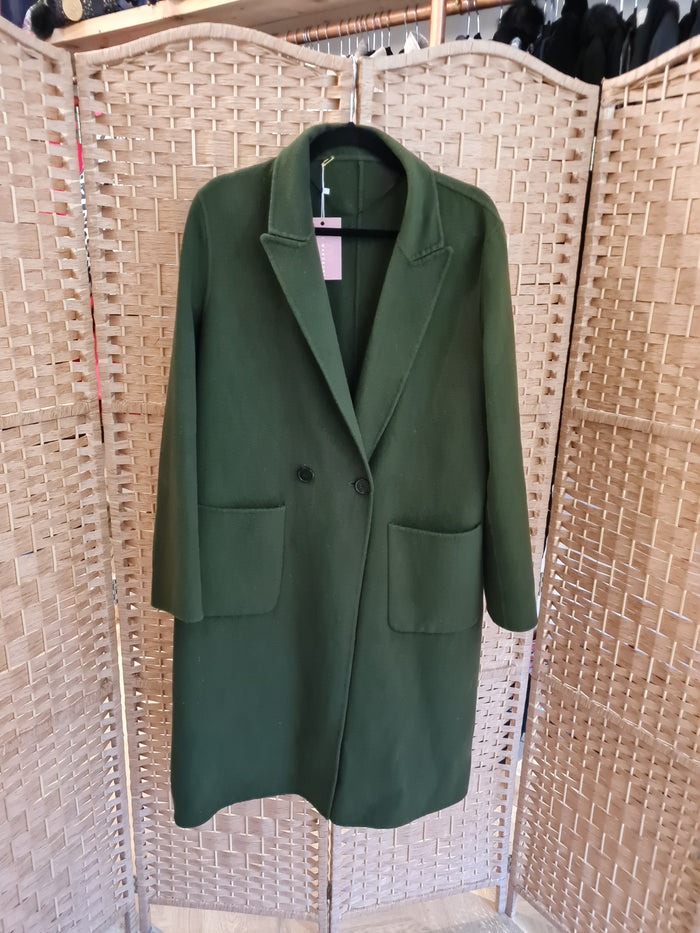 Green Wool Overcoat Medium (Handmade)
