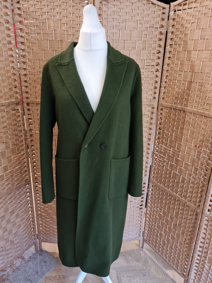 Green Wool Overcoat Medium (Handmade)
