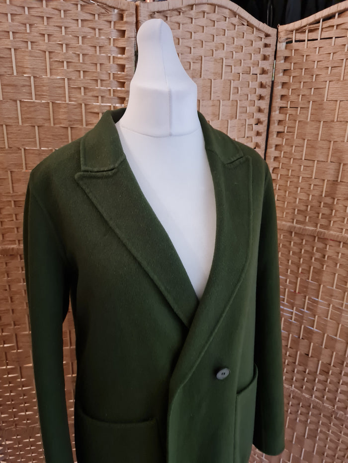 Green Wool Overcoat Medium (Handmade)