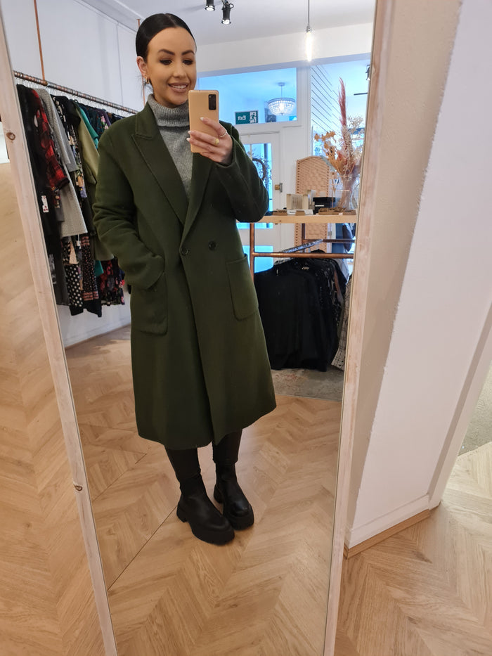 Green Wool Overcoat Medium (Handmade)