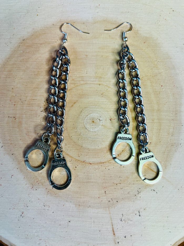 Handcuff Necklace and Earring Set