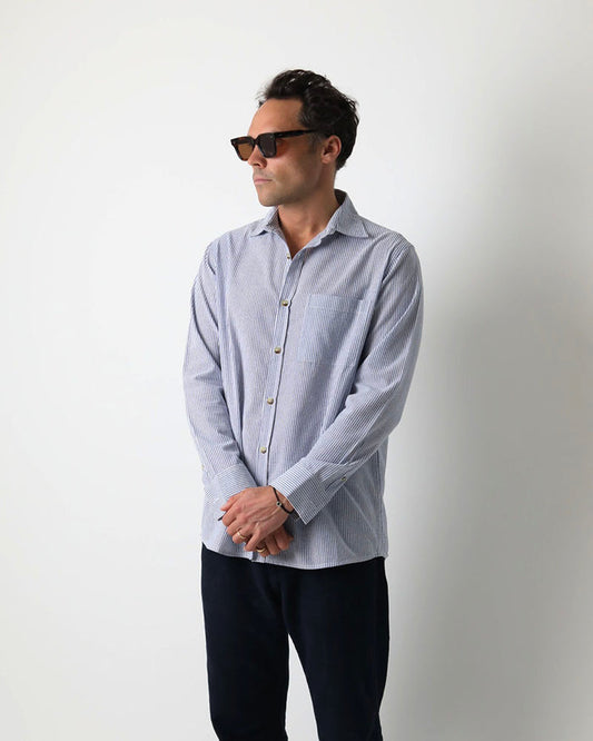 Harlyn Shirt | Blue Pin Stripe