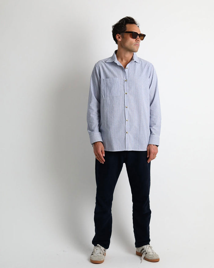 Harlyn Shirt | Blue Pin Stripe