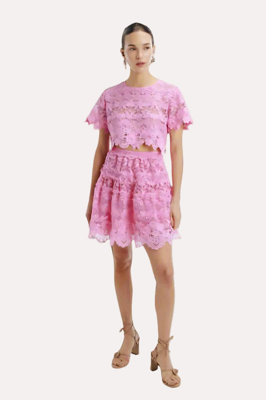 Waimari Harper Mini Skirt in Rose
