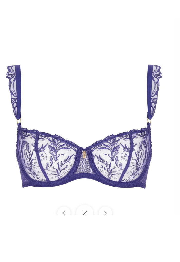 Aubade Hidden Treasure Underwired Half Cup Bra in Iris Bloom