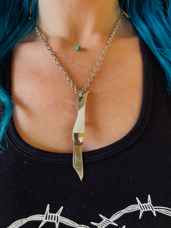 High Heel Switchblade Necklaces