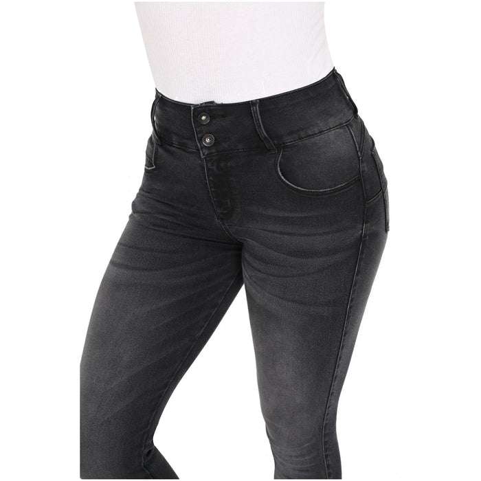 High-Rise Bum Lift Colombian Ripped Skinny Jeans – Prewashed Fit