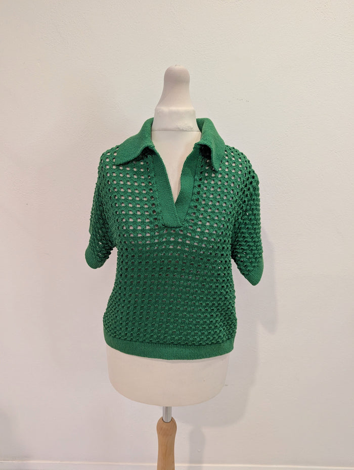H&M Green Cable Knit XS