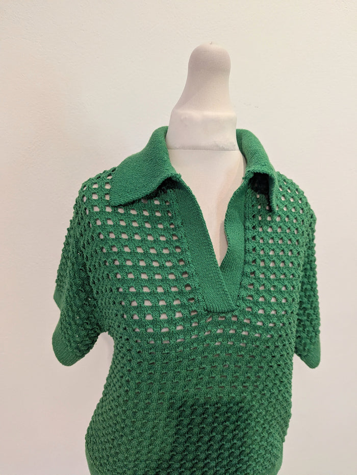 H&M Green Cable Knit XS