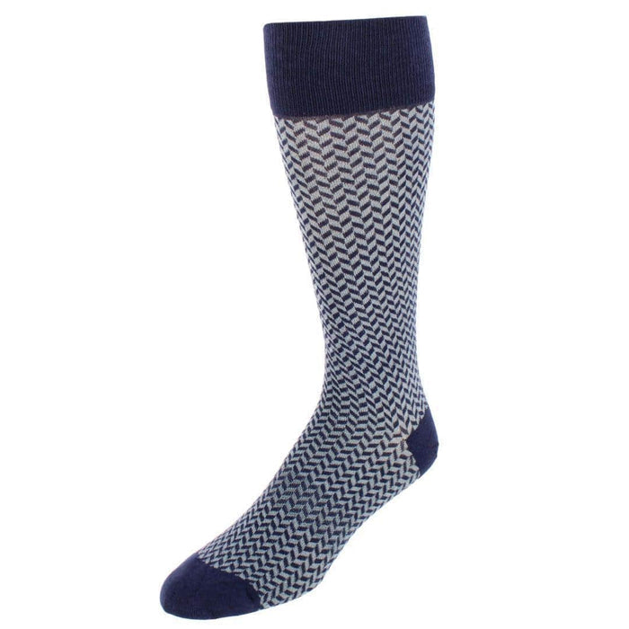 Holden Herringbone Mid-Calf Pima Cotton Socks (1 Pair)