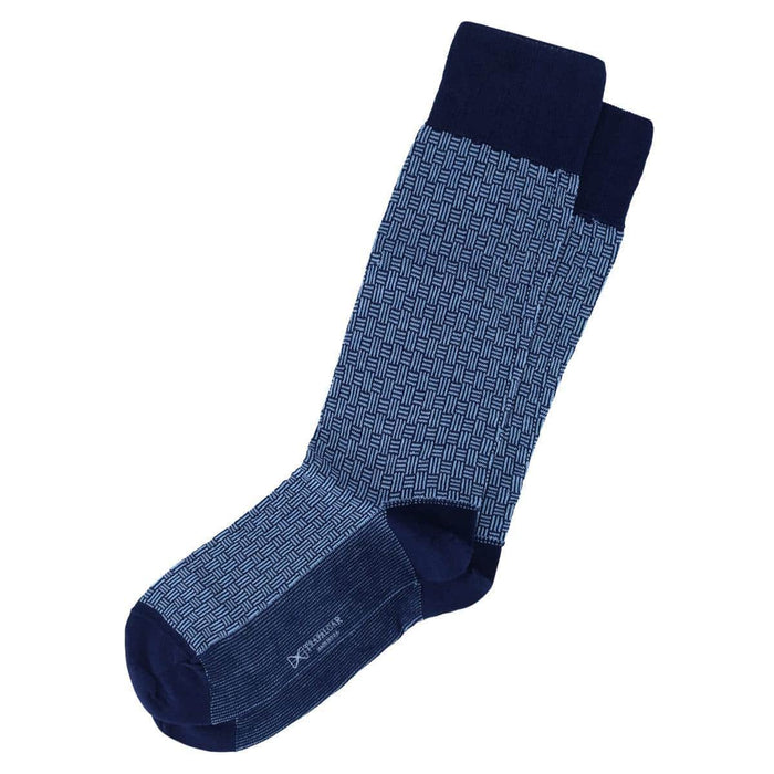Classic Navy with Sky Blue Hatch Cross