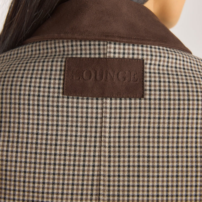Houndstooth Jacket - Brown