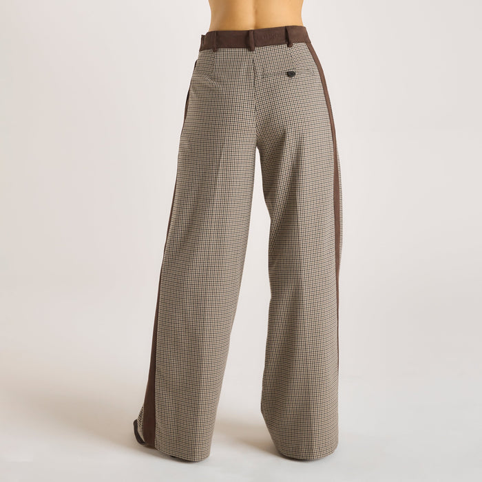 Houndstooth Trousers - Brown