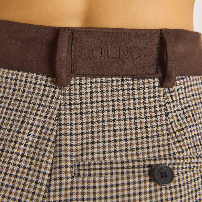 Houndstooth Trousers - Brown
