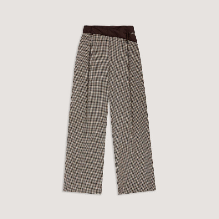 Houndstooth Trousers - Brown