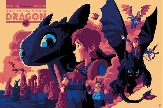 How To Train Your Dragon - Scroll Variant - Mad Duck Posters