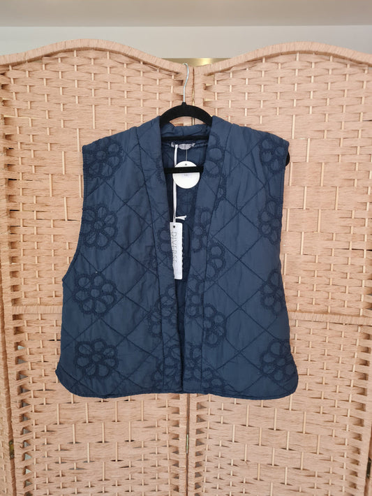 Izzy padded gilet in navy