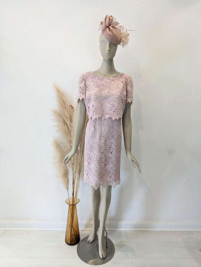 Jaques Vert Blush Lace Dress & Fascinator 16