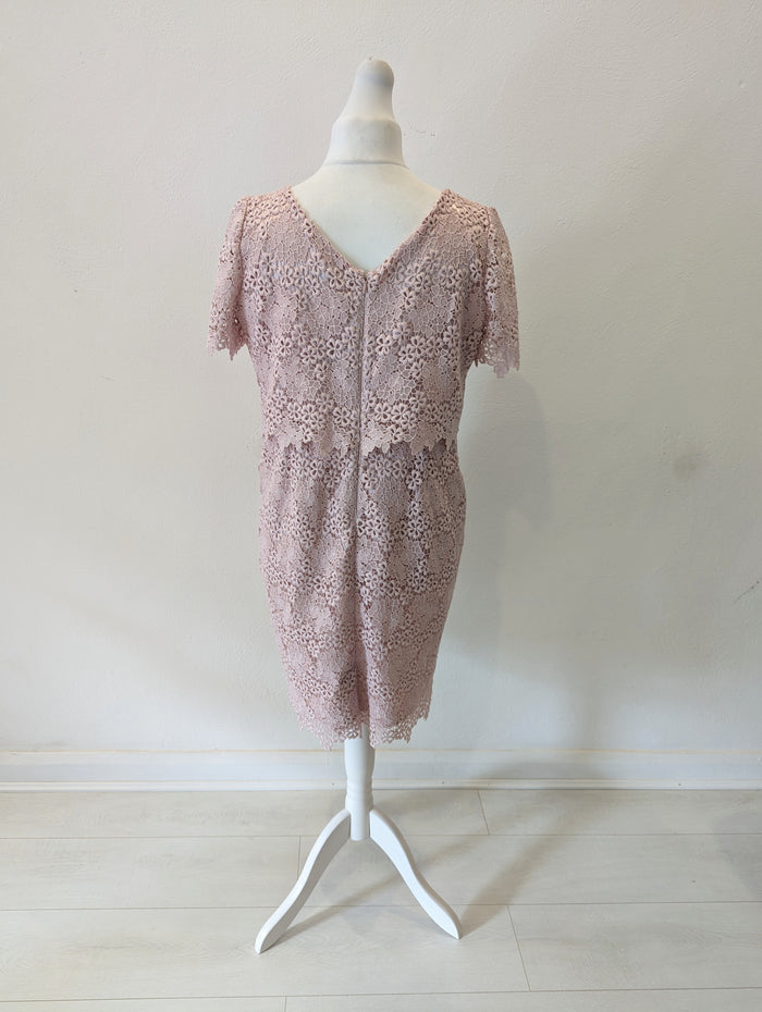 Jaques Vert Blush Lace Dress & Fascinator 16