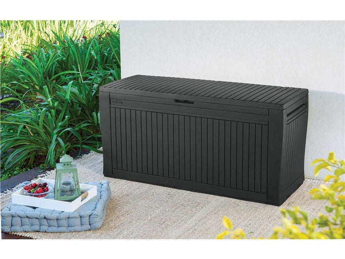 Keter Comfy Storage Box 270 L, Graphite Color, 116.7 x 54.6 x 8.6 cm