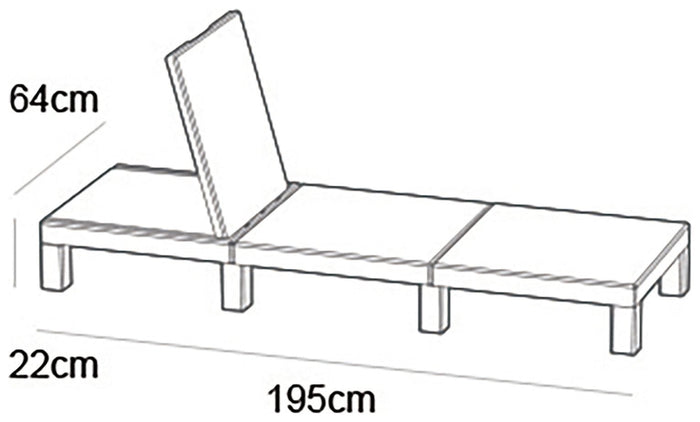 Keter Daytona Rattan Sun Lounger Brown Genuine Replacement Spare Parts