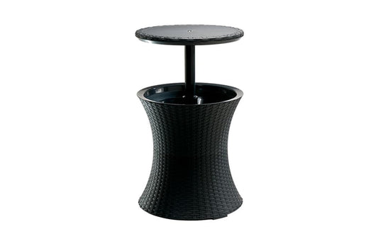 Keter Pacific Rattan Style Outdoor Cool Bar Ice Cooler Table Garden Furniture - Anthracite