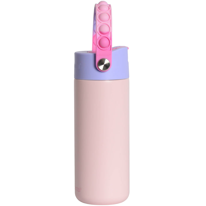 Kids Fidget Handle Water Bottle - Blush Pink Tie Dye