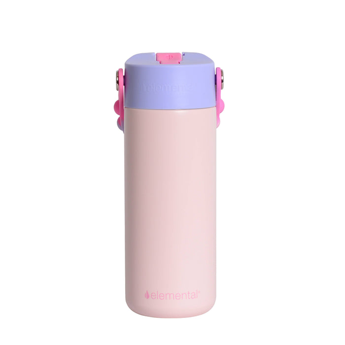 Kids Fidget Handle Water Bottle - Blush Pink Tie Dye