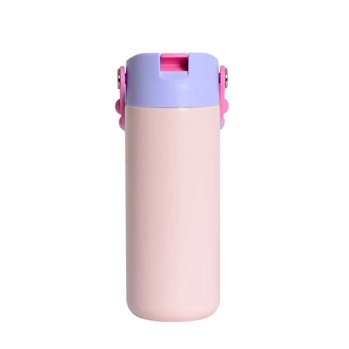 Kids Fidget Handle Water Bottle - Blush Pink Tie Dye