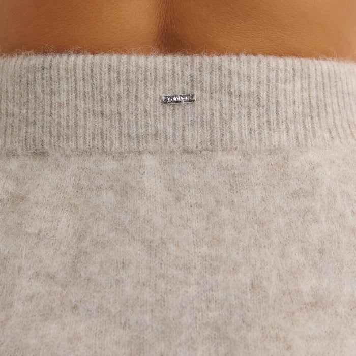 Knitted Mini Skirt - Mink