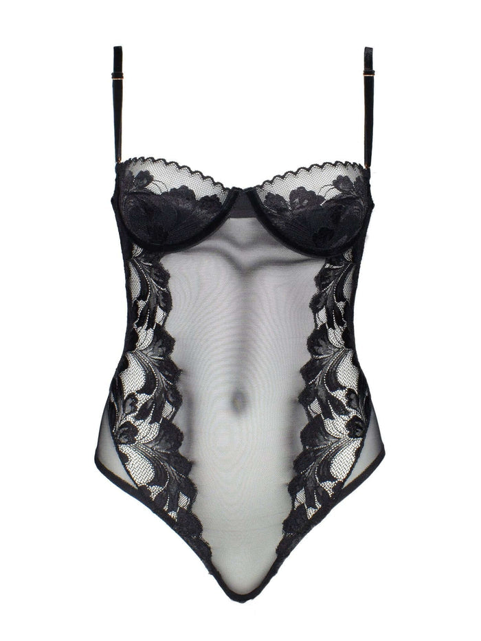 Rosa Ribelle La Divinia Bodysuit in Black