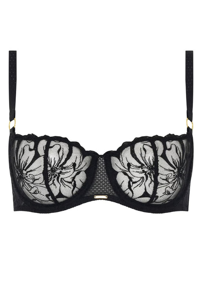 Chantelle Lace Unlined Plunge Bra in Black