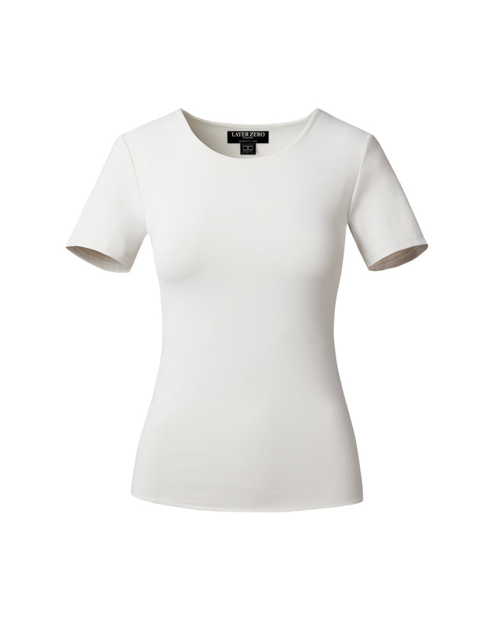 LAYER ZERO DOUBLE-LAYERED NYLON SHORT SLEEVE TOP